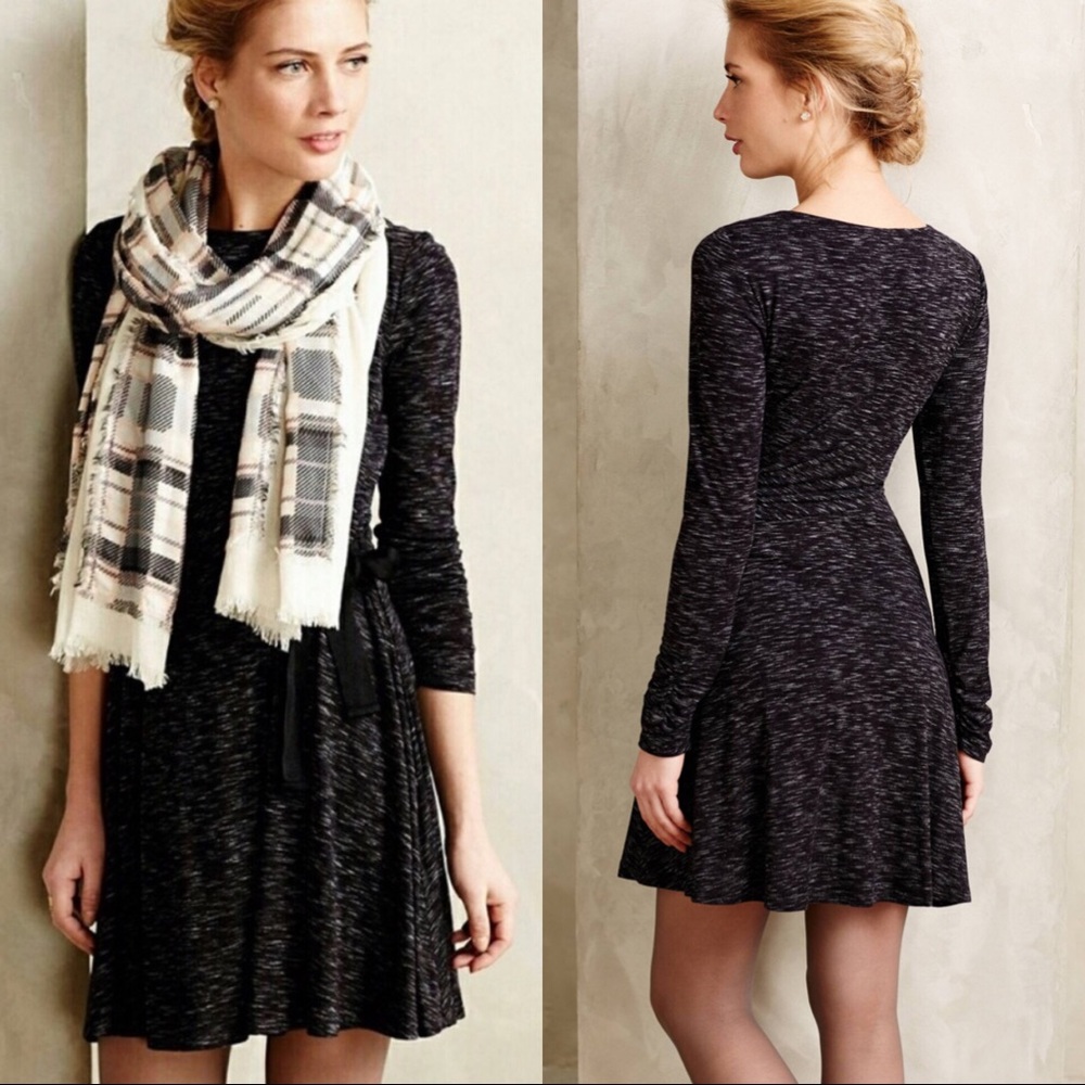 Anthropologie Gray Talia Space Dye Dress